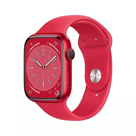 商品Apple|Apple Watch Series 8 GPS 45mm Aluminum Case with Sport Band, Choose Color and Band Size,价格¥3436,第1张图片