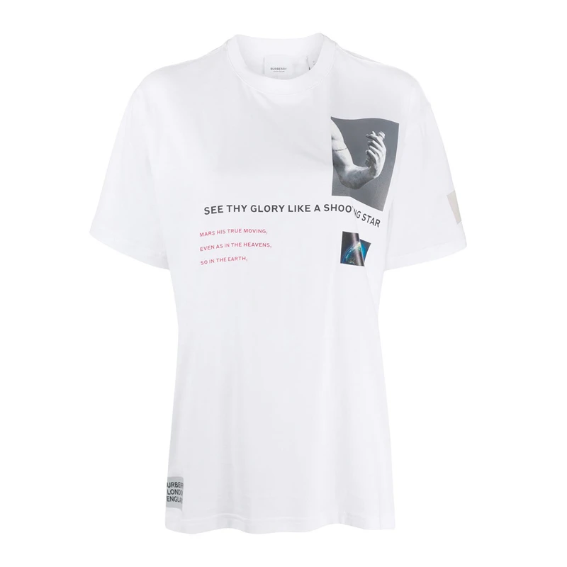 商品Burberry|BURBERRY 白色女士T恤 8024656,价格¥1616,第1张图片