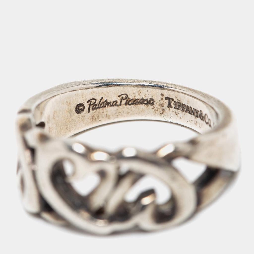 Tiffany & Co. Sterling Silver Paloma Picasso Loving Hearts Band Ring Size EU 51商品第5张图片规格展示