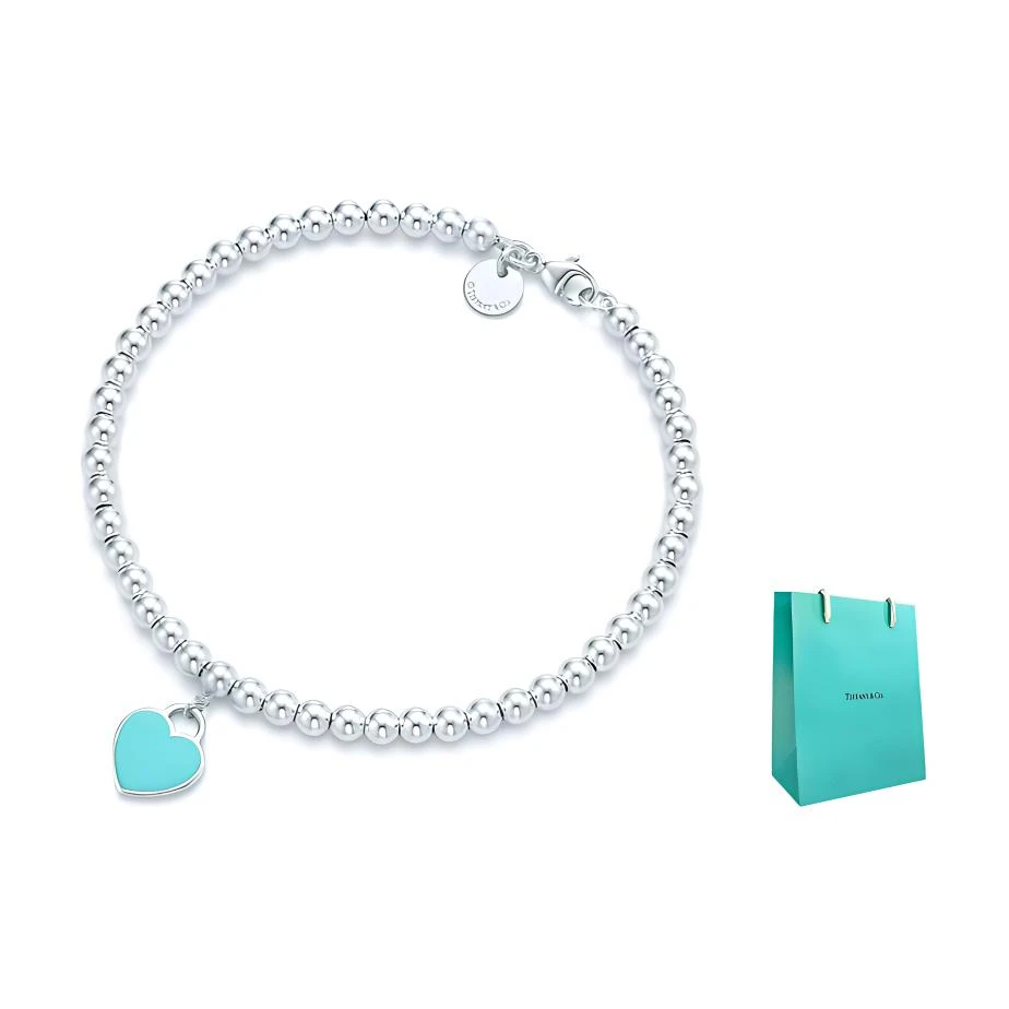 商品[国内直发] Tiffany & Co.|蒂芙尼 Return to Tiffany 系列 日韩甜美 925银 直径4毫米 925银 手链 女款 银色,价格¥3060,第1张图片