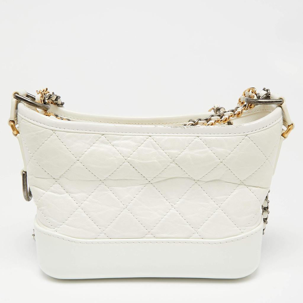 商品[二手商品] Chanel|Chanel Off White Quilted Leather Gabrielle Hobo,价格¥23319,第6张图片详细描述