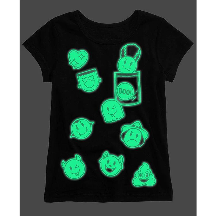 商品Evy of California|Emoji Glow-In-The-Dark T-Shirt, Little Girls (4-6X),价格¥29,第2张图片详细描述