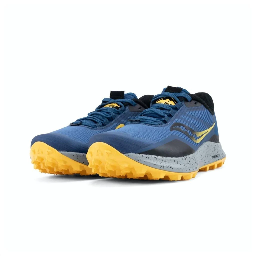 商品Saucony|Women's Peregrine 12 Running Shoes - B/medium Width In Basin/gold,价格¥774,第3张图片详细描述