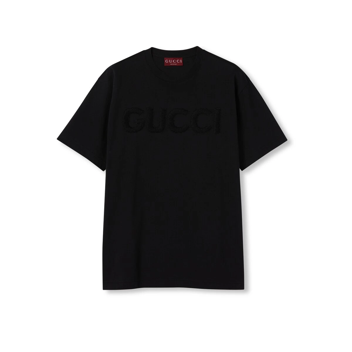 商品Gucci|【预售】 古驰 25春夏 男士 短袖T恤 刺绣针织棉T恤 796395 XJG5E 1043,价格¥5810,第1张图片