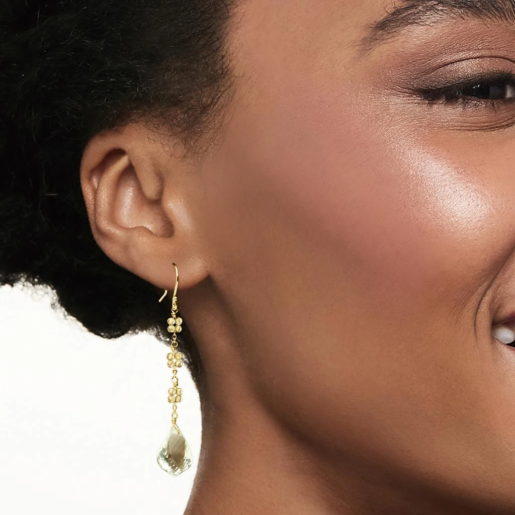 商品Ross-Simons|Ross-Simons Prasiolite and Peridot Bead Drop Earrings in 18kt Gold Over Sterling,价格¥950,第2张图片详细描述