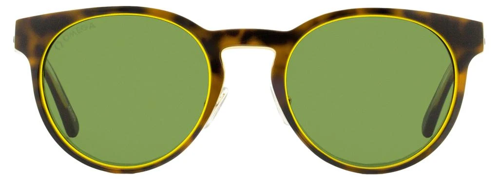 商品Omega|Omega Unisex Round Sunglasses OM0020H 52N Havana/Yellow 52mm,价格¥1098,第2张图片详细描述