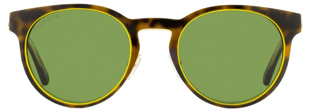 商品Omega|Omega Unisex Round Sunglasses OM0020H 52N Havana/Yellow 52mm,价格¥1183,第2张图片详细描述