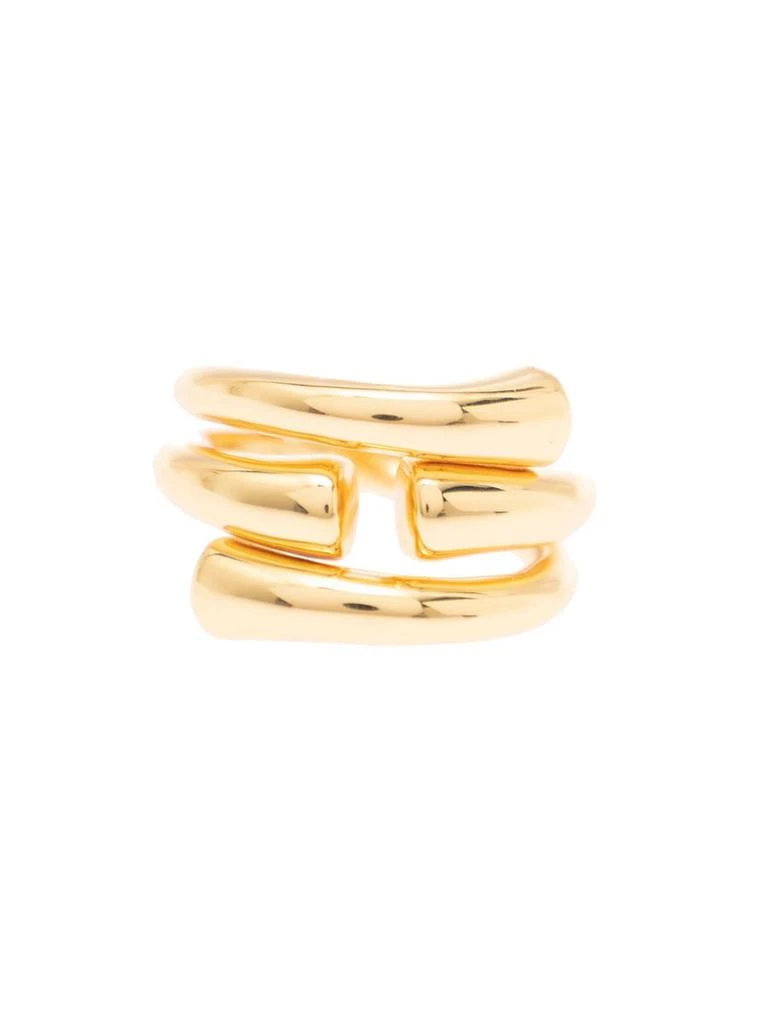 商品FEDERICA TOSI|'New Tube' Gold-Colored Ring In 18K Gold-Plated Bronze Woman,价格¥1148,第1张图片