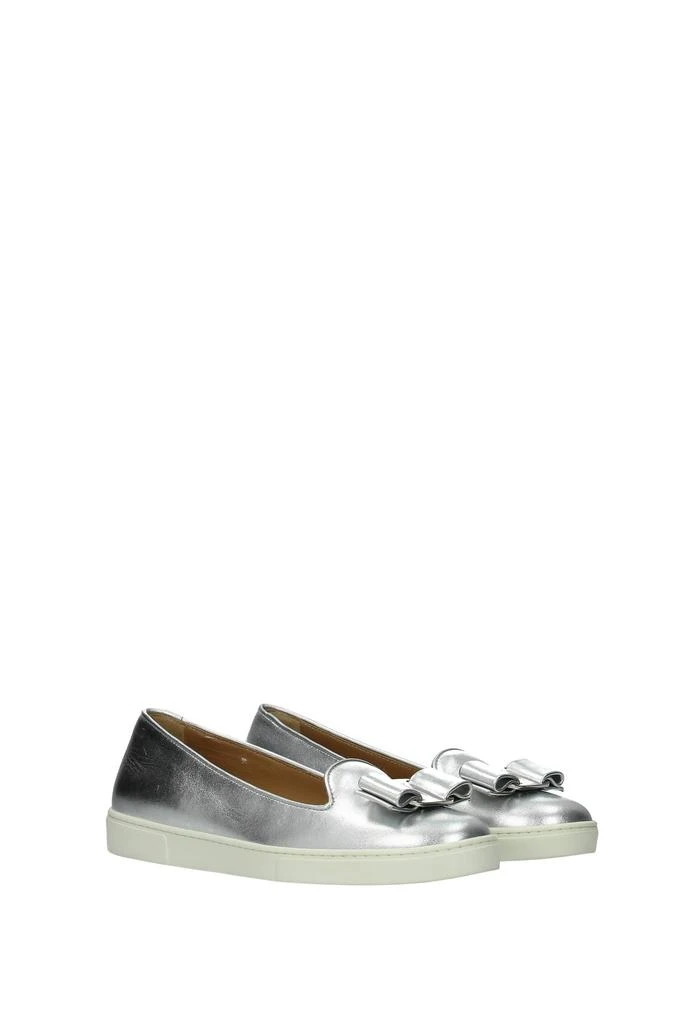 商品Salvatore Ferragamo|Ballet flats novello Leather Silver,价格¥1438,第2张图片详细描述