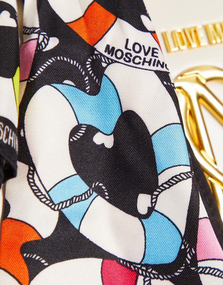 商品Moschino|Love Moschino scarf detail backpack in ivory,价格¥1042,第4张图片详细描述