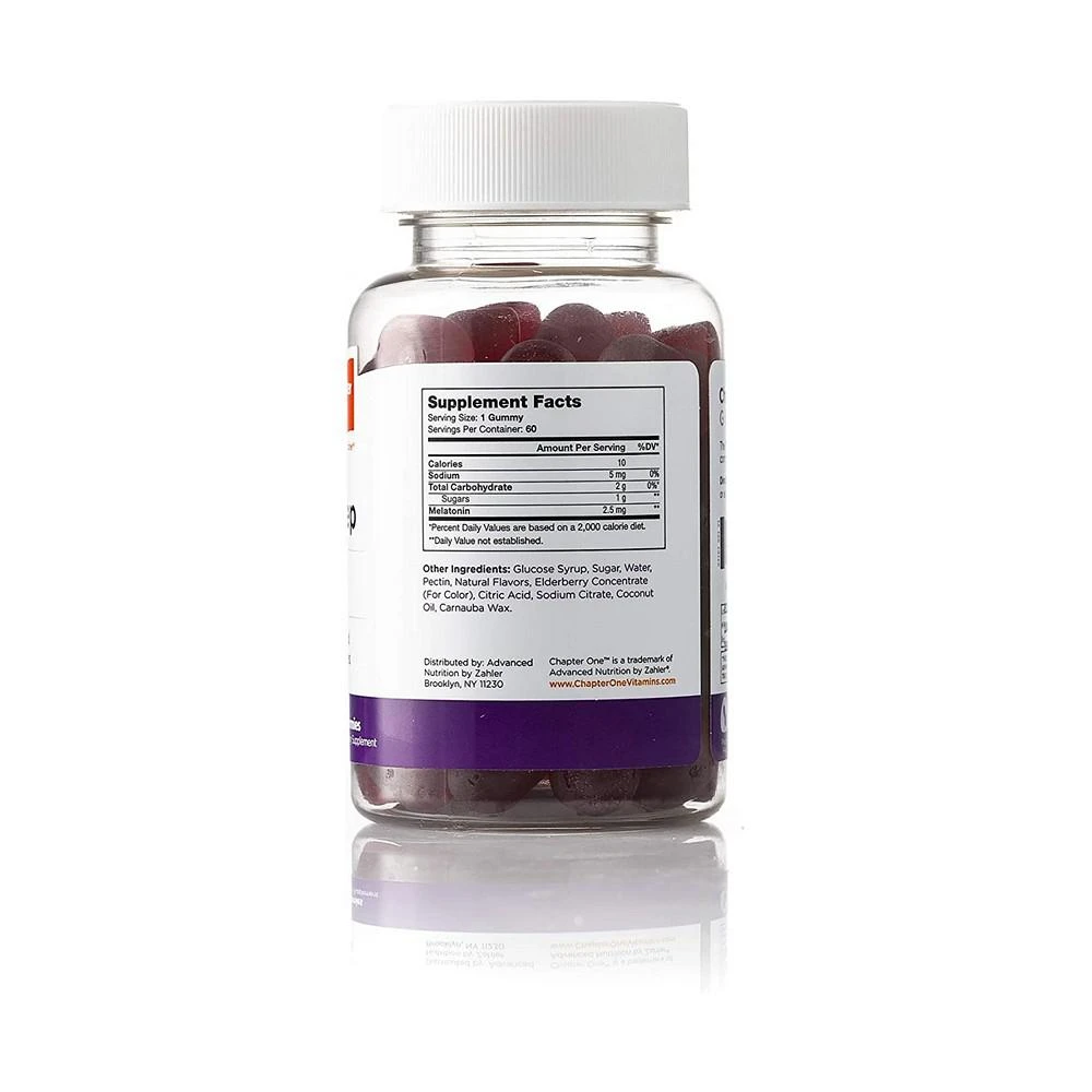 商品Zahler|Chapter One Melatonin Sleep Support - 60 Flavored Gummies,价格¥112,第2张图片详细描述