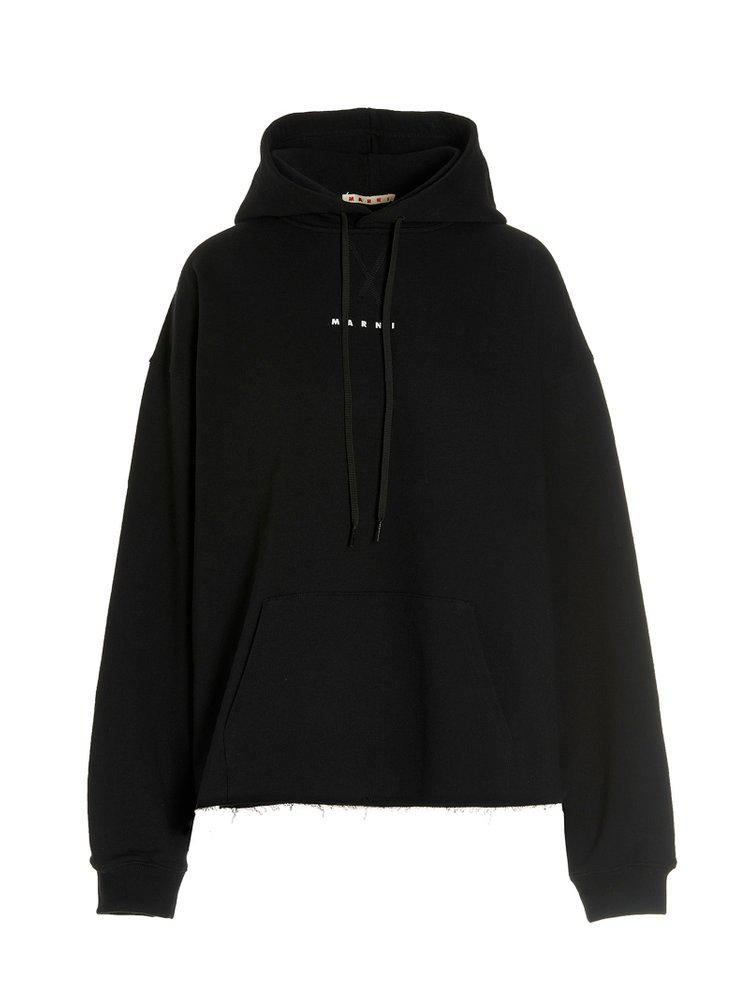 Marni Logo Printed Long-Sleeved Hoodie商品第1张图片规格展示