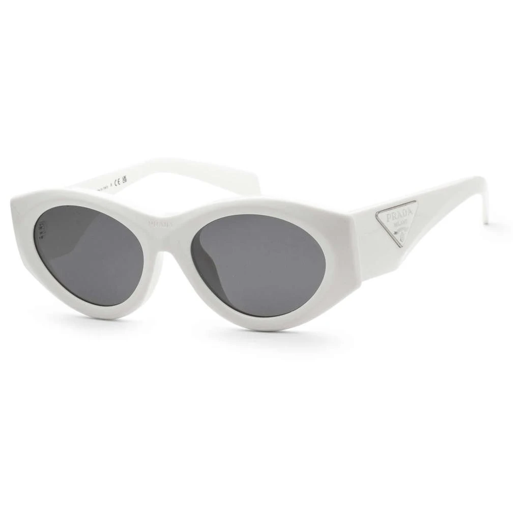商品Prada|Prada 白色 椭圆 太阳镜,价格¥1307,第1张图片
