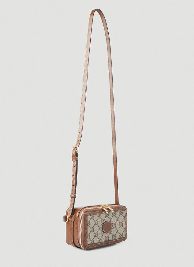 商品Gucci|Interlocking G Supreme Mini Crossbody Box Bag in Beige,价格¥12120,第3张图片详细描述