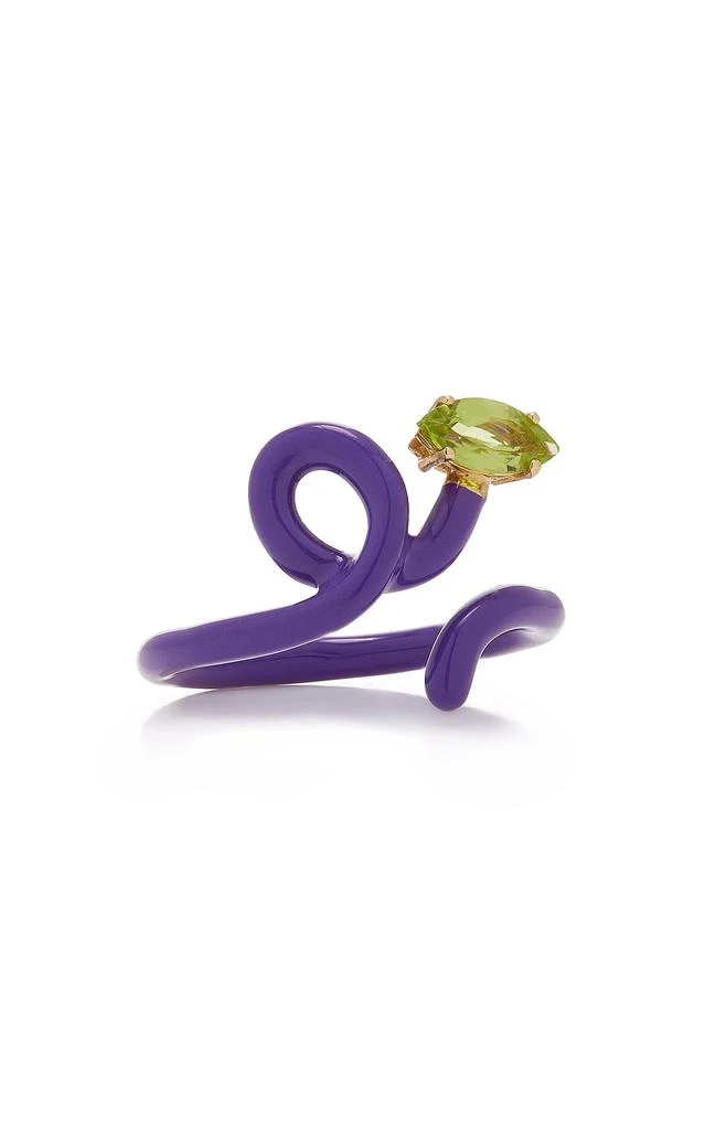 商品Bea Bongiasca|Bea Bongiasca - Baby Vine Enameled 9K Yellow Gold Peridot Ring - Purple - US 8 - Moda Operandi - Gifts For Her,价格¥5854,第1张图片