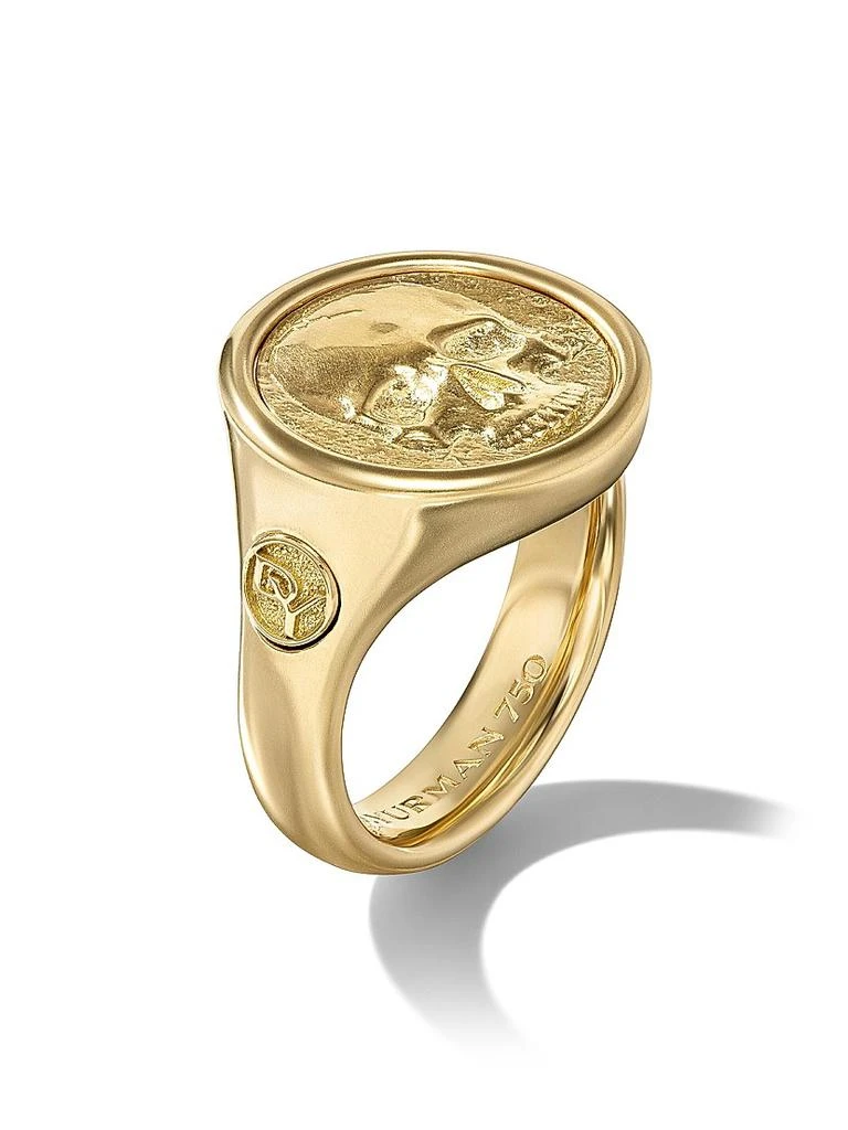 商品David Yurman|Life and Death Duality Signet Ring in 18K Yellow Gold, 20MM,价格¥65092,第2张图片详细描述