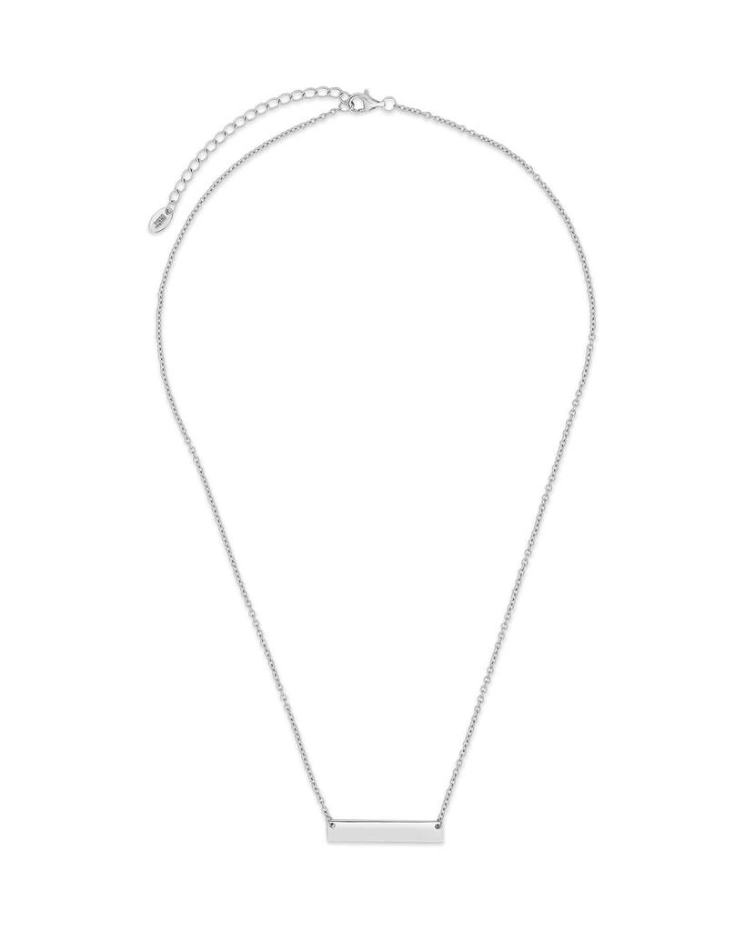 Sterling Silver Mini Bar Necklace-Gold 商品