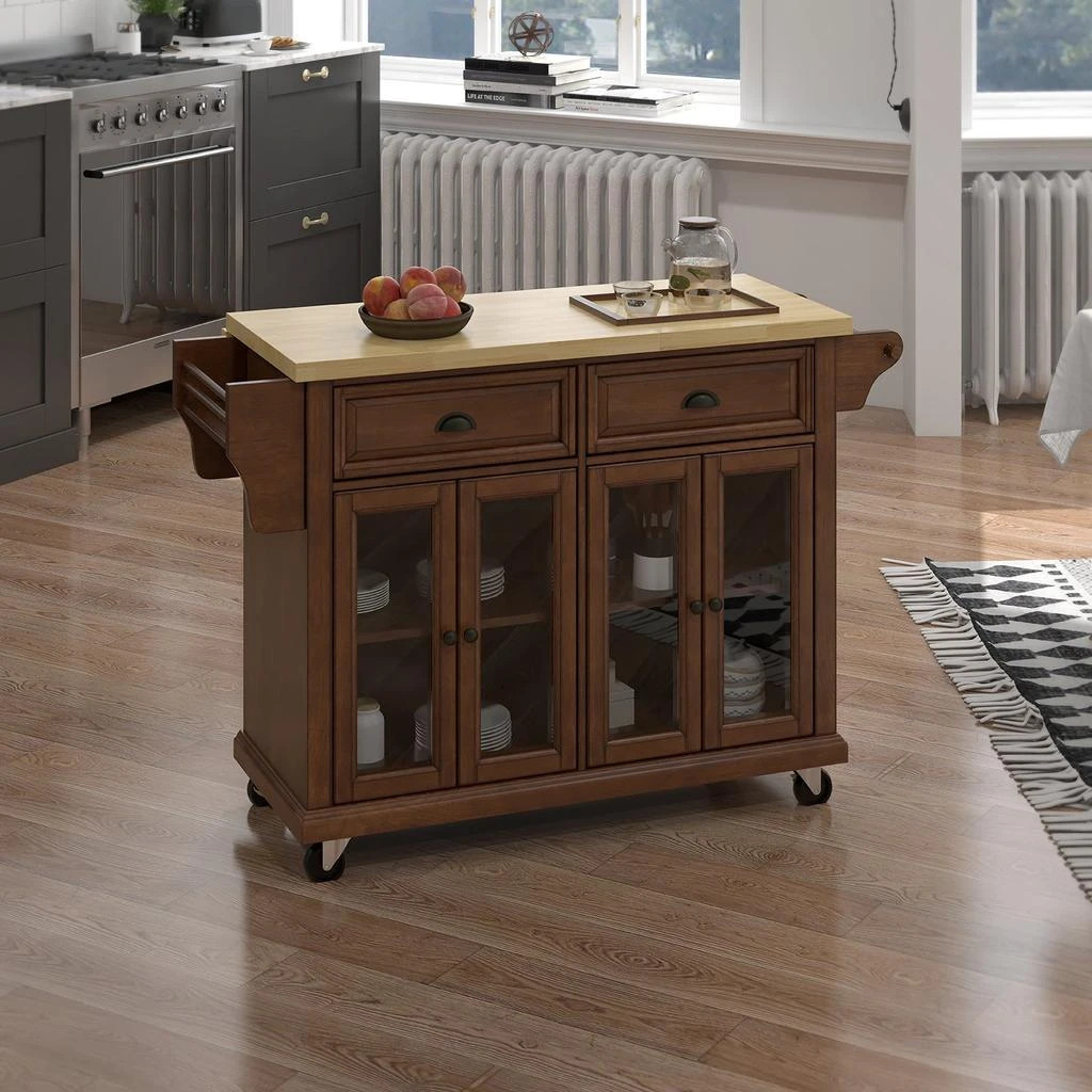 商品Tina's Home|Taenarius 51.2"Wide Rolling Kitchen Island,价格¥3941,第1张图片