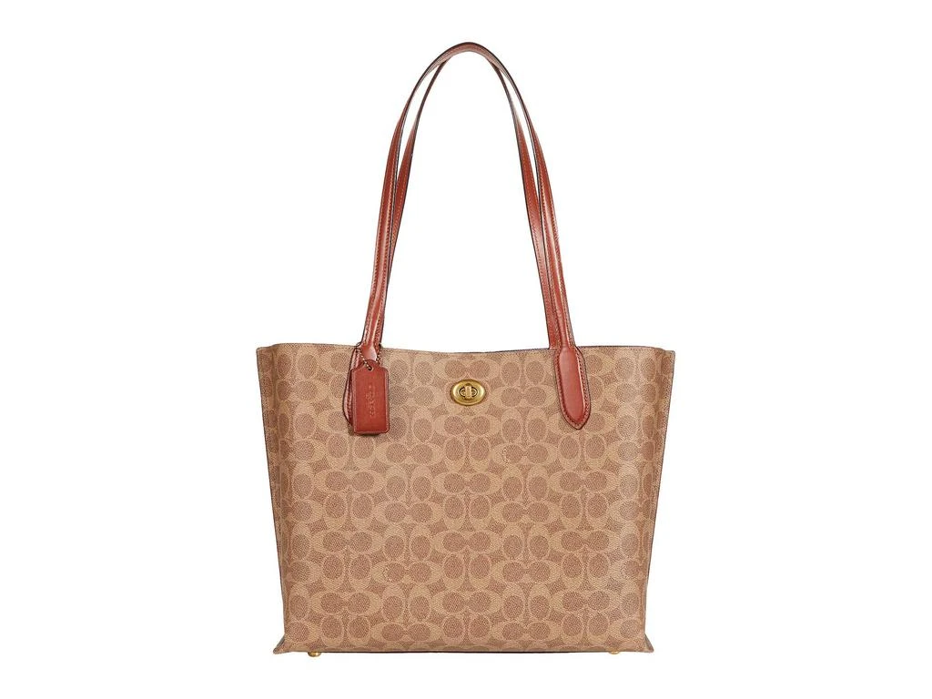 商品Coach|Coated Canvas Signature Willow Tote,价格¥2655,第1张图片