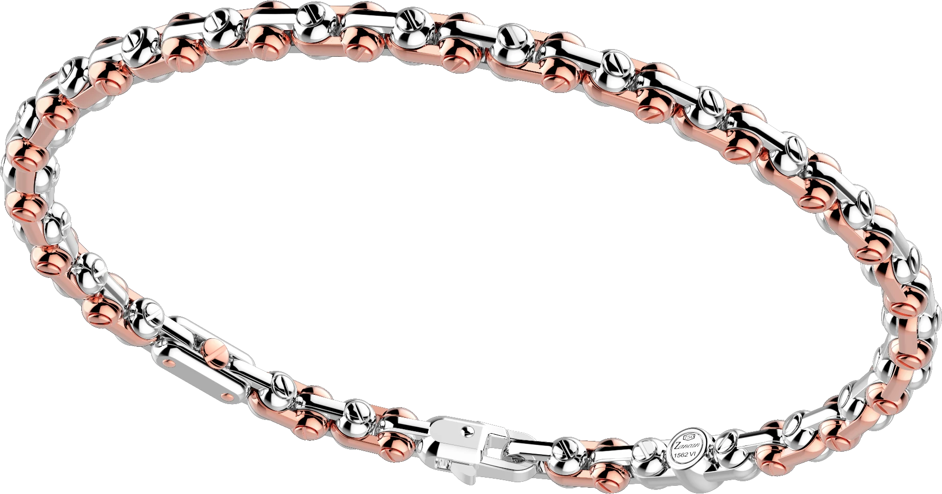 商品Zancan|18k rose and white gold handmade bracelet.,价格¥42028,第1张图片