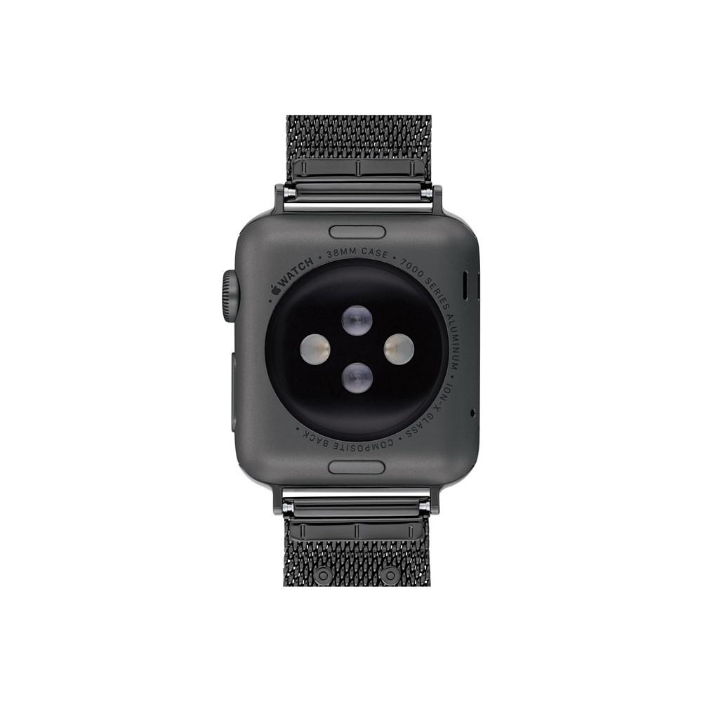 Black Stainless Steel Mesh Bracelet 38/40/41mm Apple Watch Band商品第2张图片规格展示