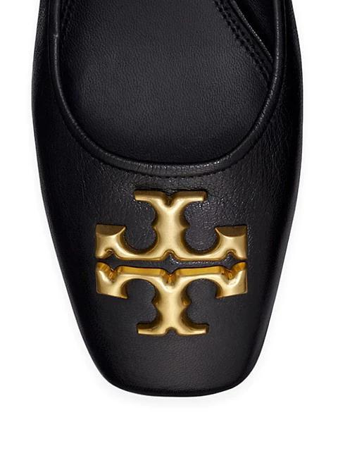 商品Tory Burch|Elanor Leather Logo Pumps,价格¥2558,第5张图片详细描述