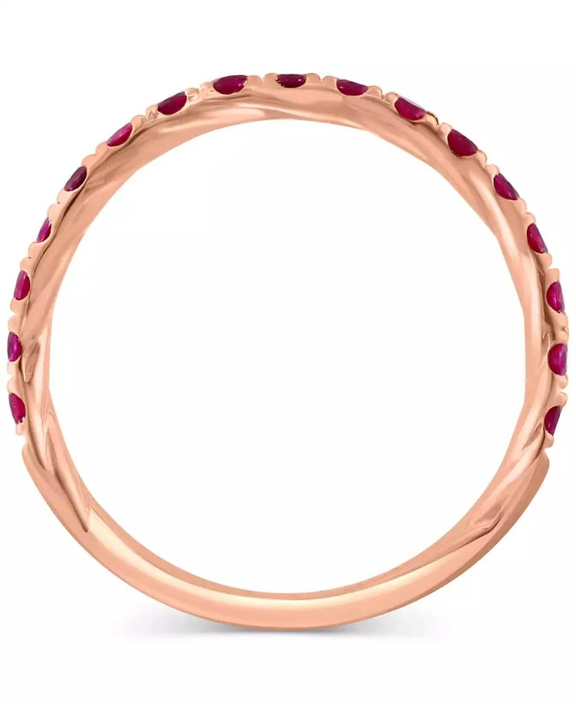 商品Effy|EFFY® Ruby Stack Band (1/2 ct. t.w.) in 14K Rose Gold-Plated Sterling Silver (Also available in Emerald and Sapphire),价格¥1080,第3张图片详细描述