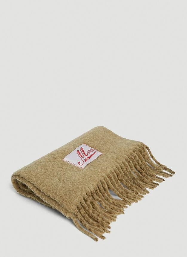 商品Marni|Logo Patch Scarf in Beige,价格¥3537,第3张图片详细描述