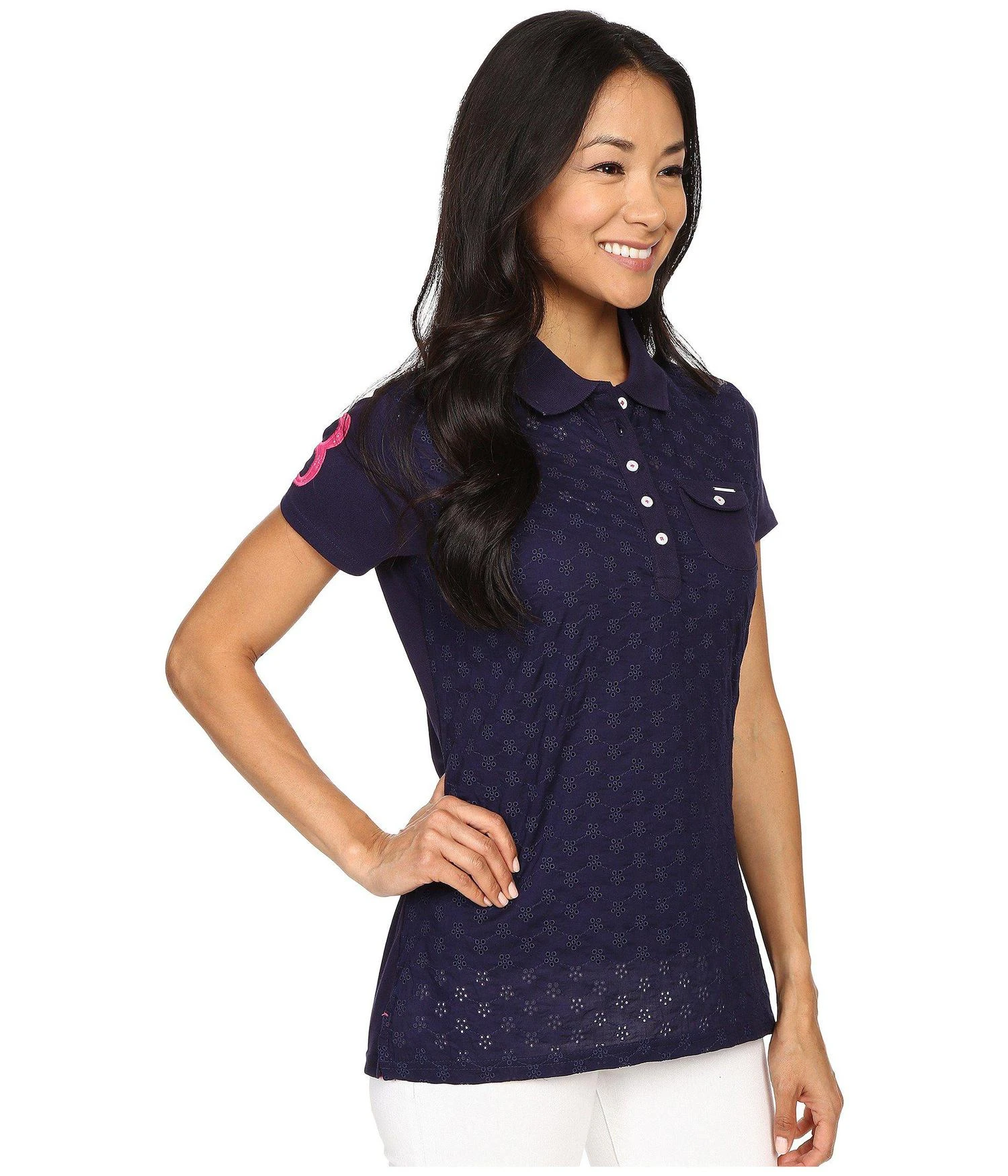 商品U.S. POLO ASSN.|U.S. POLO ASSN. 女士网眼POLO衫,价格¥110,第4张图片详细描述