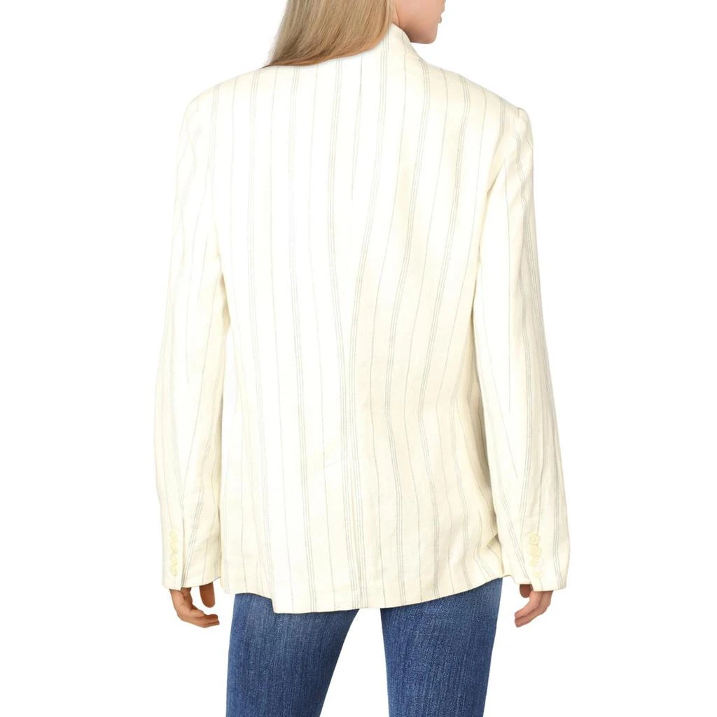 商品Ralph Lauren|Lauren Ralph Lauren Womens Grayden Linen Blend Striped Two-Button Blazer,价格¥277,第2张图片详细描述