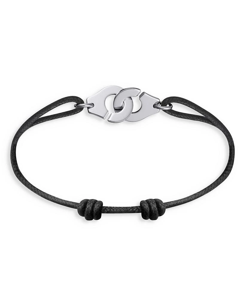 商品Dinh Van|18K White Gold Menottes R12 Intertwined Handcuff Charm Adjustable Cord Bracelet,价格¥12122,第1张图片