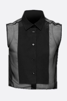 DIOR 女士黑色灰色拼色衬衫 221B81A6133-9000商品第1张图片规格展示