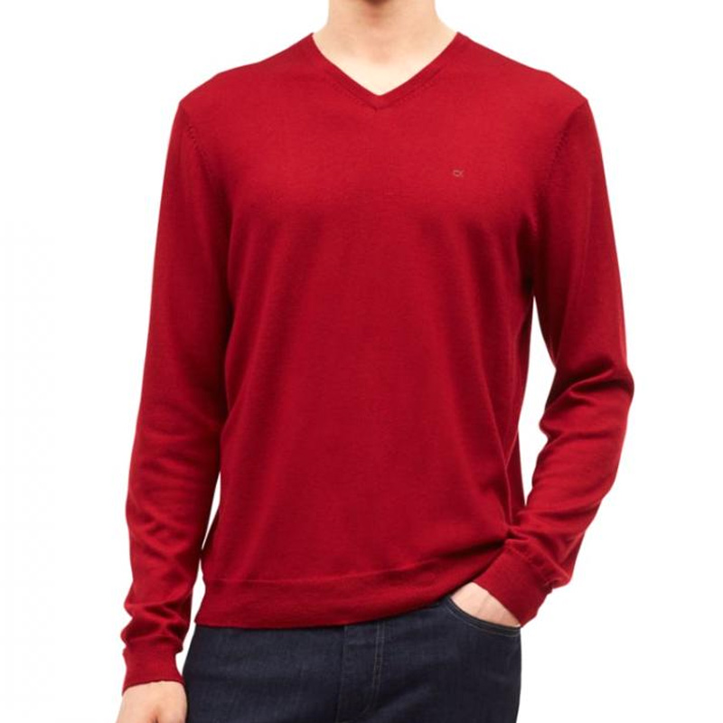 Calvin Klein 卡尔文 克莱恩 美利奴羊毛红色男士上衣 23204999-612商品第1张图片规格展示