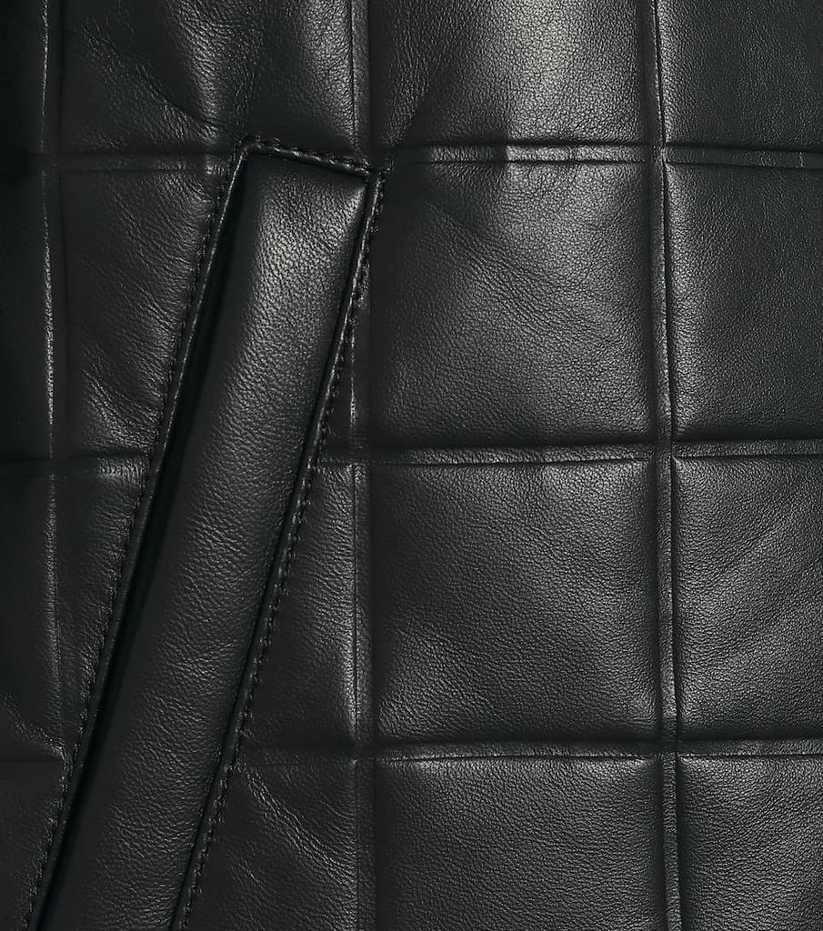 Quilted leather bomber jacket商品第4张图片规格展示