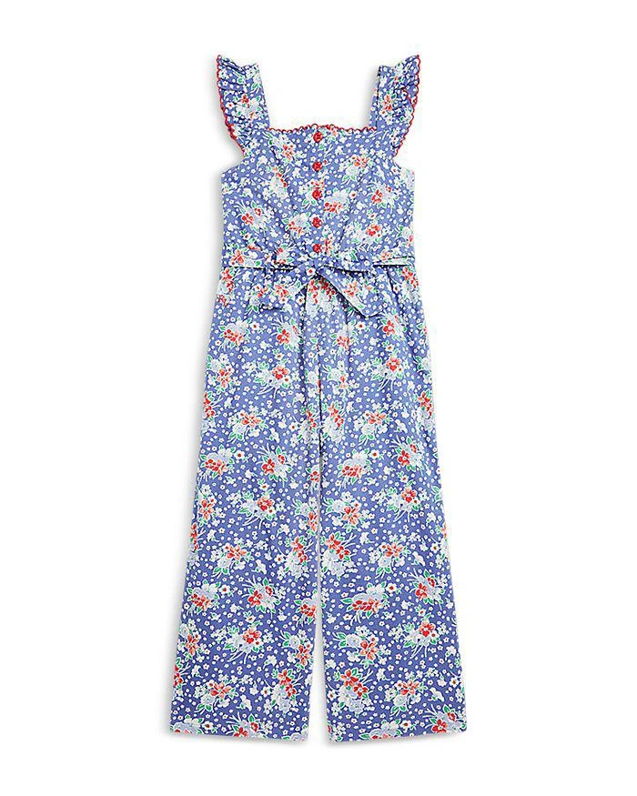 商品Ralph Lauren|Girls' Floral Print Belted Cotton Jumpsuit - Little Kid, Big Kid,价格¥285,第1张图片