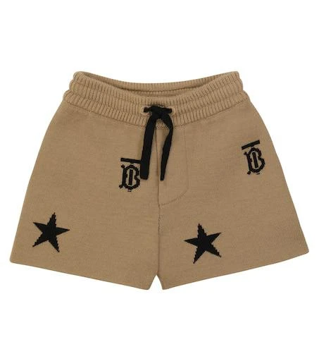 商品Burberry|婴幼儿 — 嵌花羊毛混纺短裤,价格¥1569,第1张图片