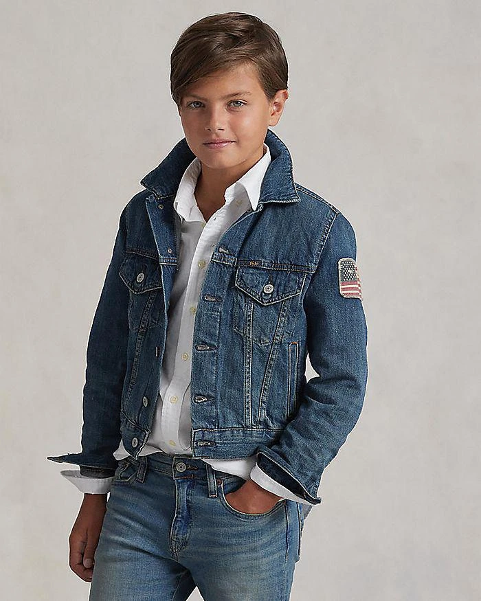 商品Ralph Lauren|Boys' Cotton Denim Jacket - Little Kid, Big Kid,价格¥675,第1张图片详细描述