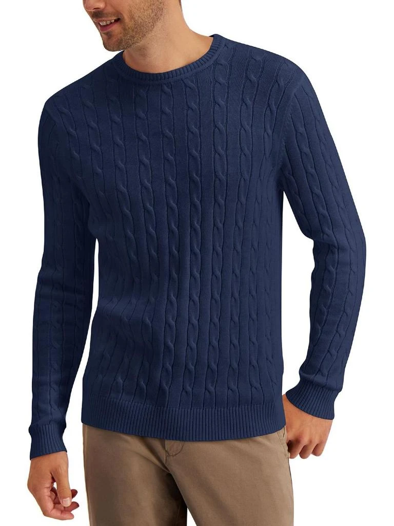 Mens Cable-Knit Crewneck Sweater 商品