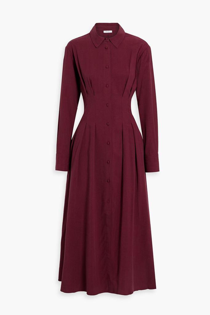 Charlotte pleated Lyocell-blend midi shirt dress商品第1张图片规格展示