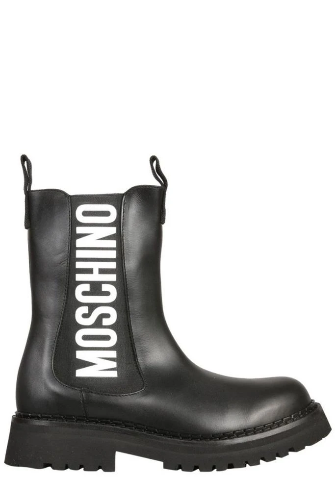 商品Moschino|Moschino Logo Print Chunky Boots,价格¥1900,第1张图片