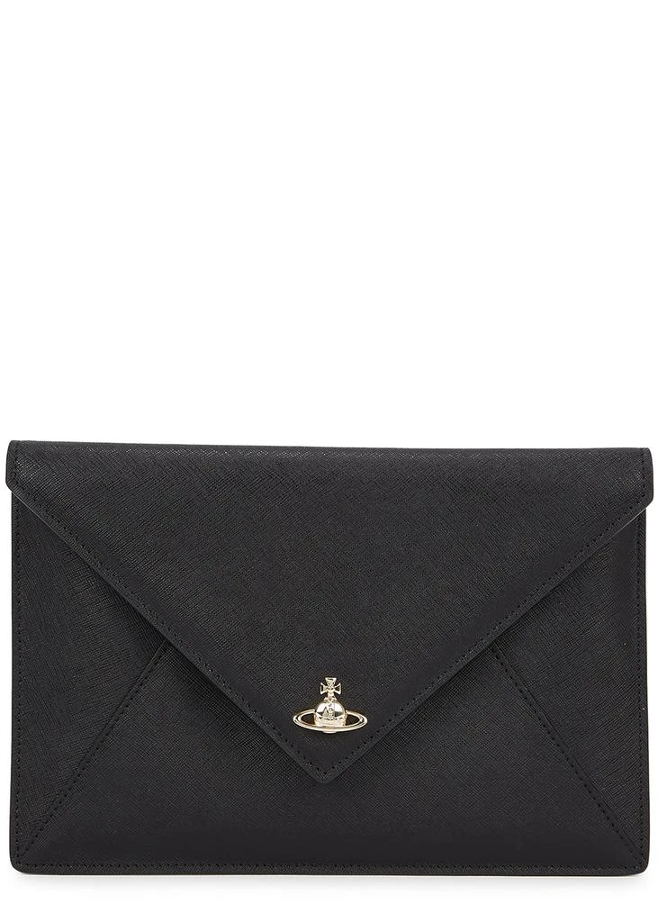 商品Vivienne Westwood|Victoria black leather clutch,价格¥1673,第1张图片