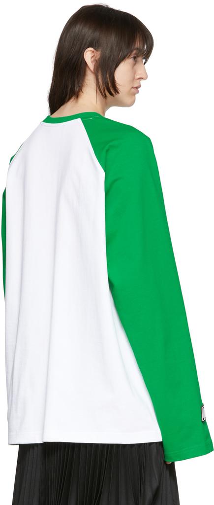 White & Green Cotton T-Shirt商品第3张图片规格展示