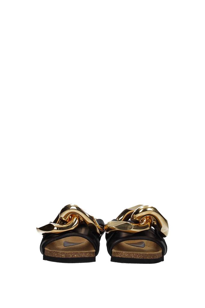 Slippers and clogs Leather Black商品第3张图片规格展示