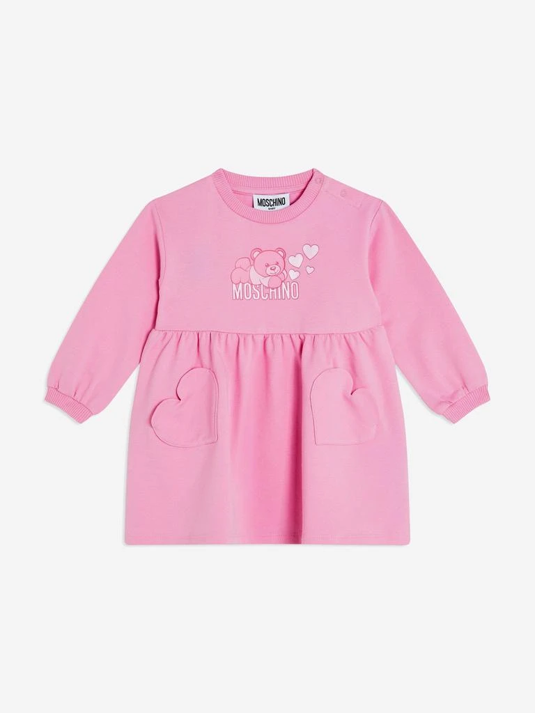 商品Moschino|Baby Girls Bear Logo Sweater Dress in Pink,价格¥1140,第1张图片