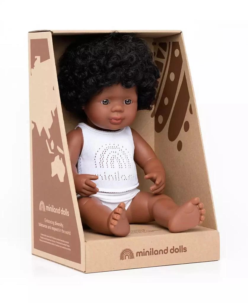 商品MINILAND|15" Baby Doll African American Girl Set , 3 Piece,价格¥414,第2张图片详细描述