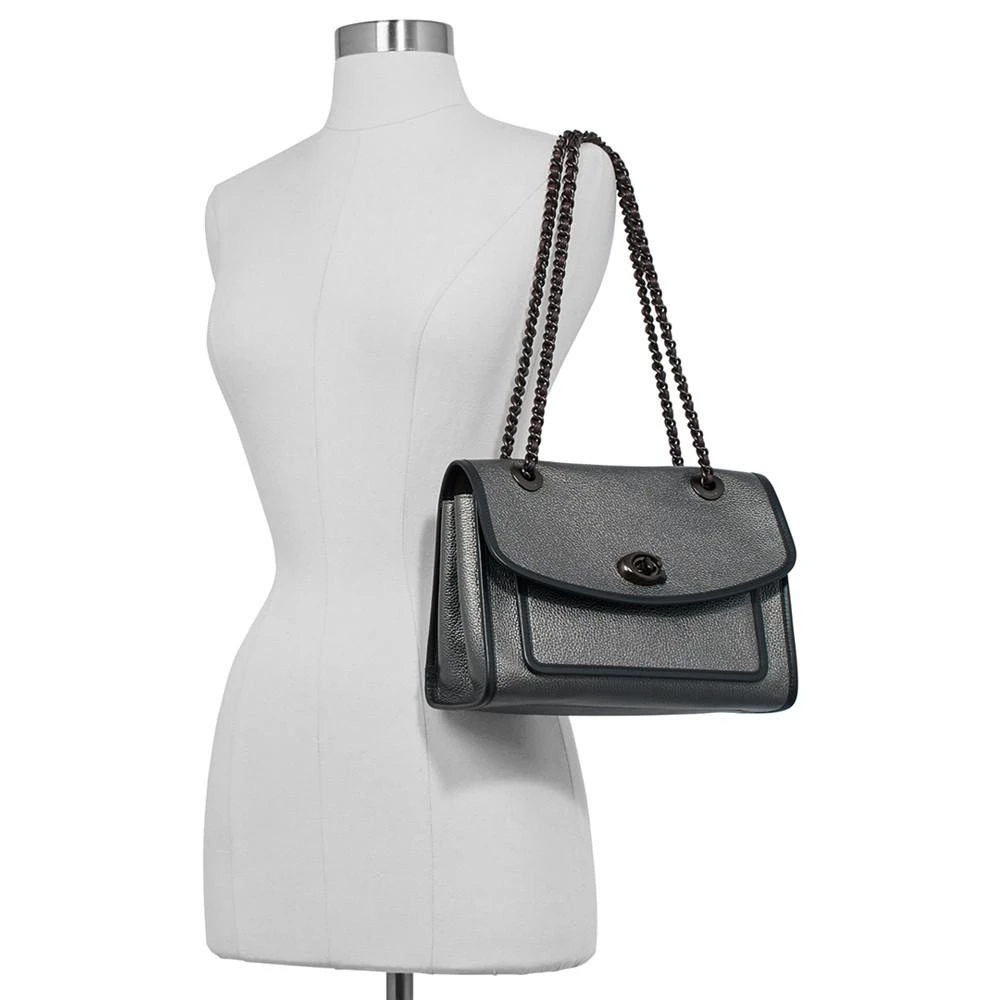 商品Coach|Metallic Leather Binding Soft Parker Shoulder Bag,价格¥1558,第3张图片详细描述