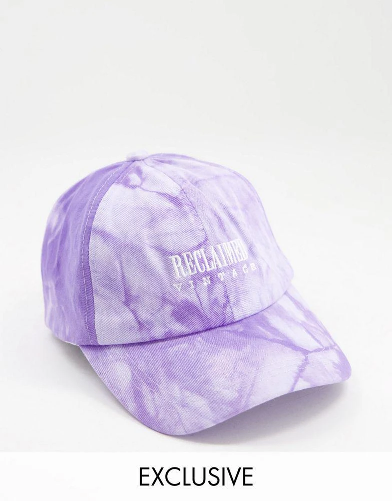 商品Reclaimed Vintage|Reclaimed Vintage inspired unisex hat with logo in tie-dye purple,价格¥78,第1张图片