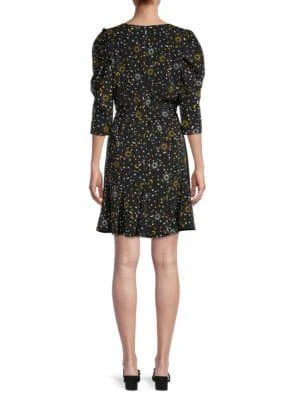 商品Karl Lagerfeld Paris|Belted Puff-Sleeve Dress,价格¥338,第2张图片详细描述