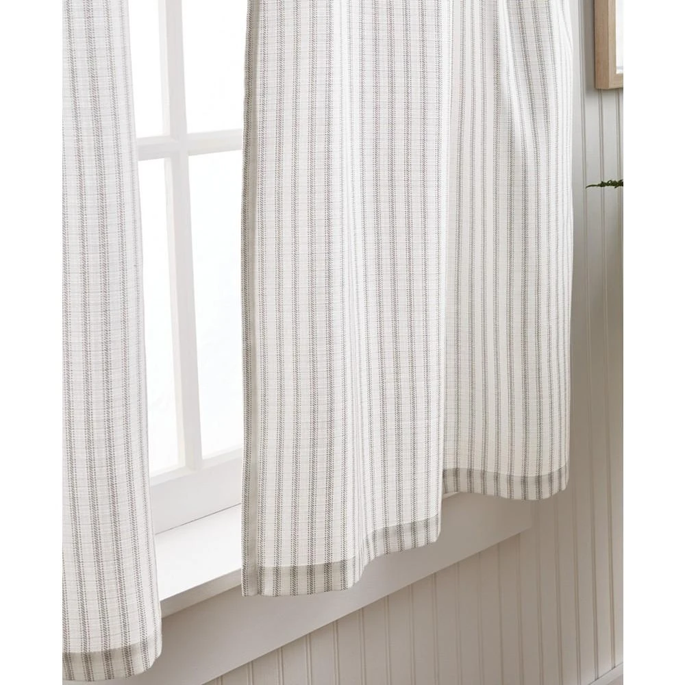 商品Martha Stewart|Ticking Stripe 3-Pc. Valance & Tiers Set, Created For Macy's,价格¥262,第5张图片详细描述