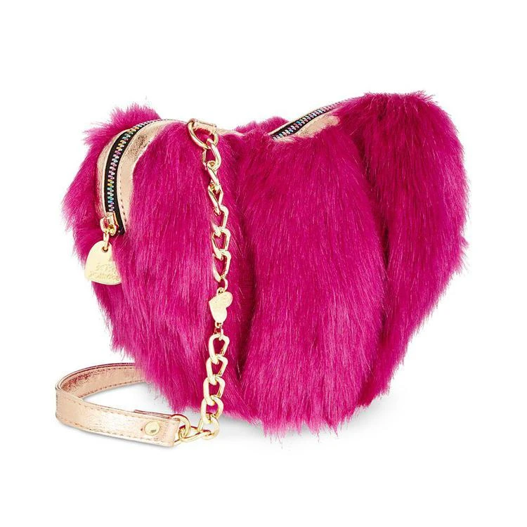 商品Betsey Johnson|Lux Faux-Fur Heart Mini Crossbody,价格¥392,第2张图片详细描述